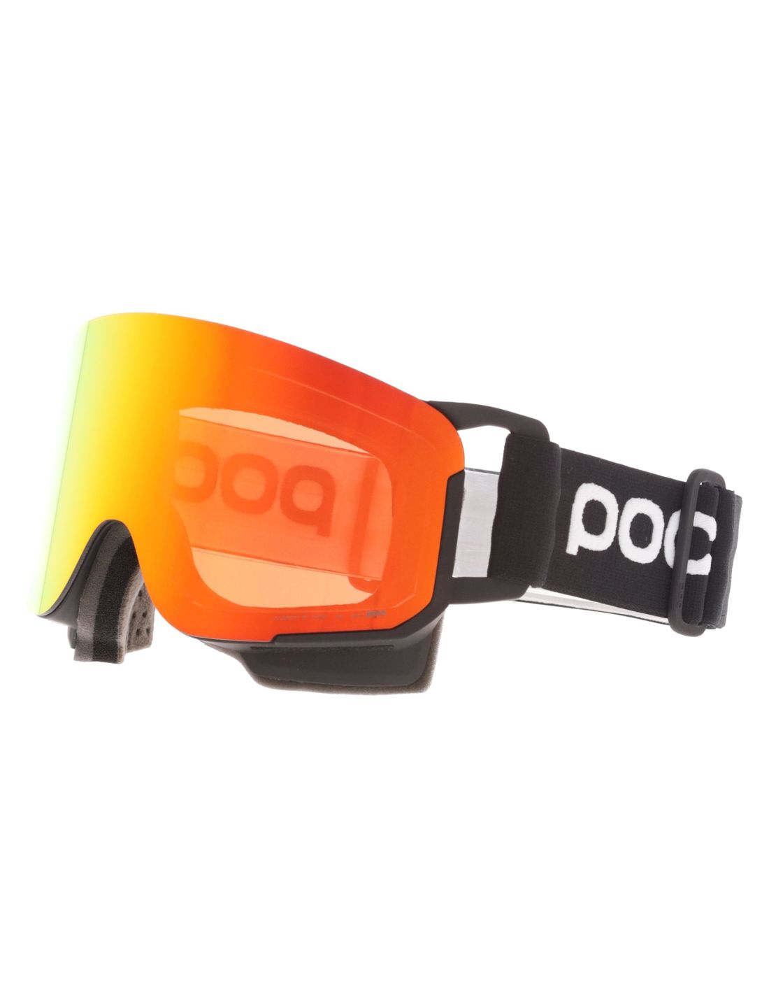 POC, Nexal mascherina da sci unisex Uranium Black / Partly Sunny Orange arancio, nero 