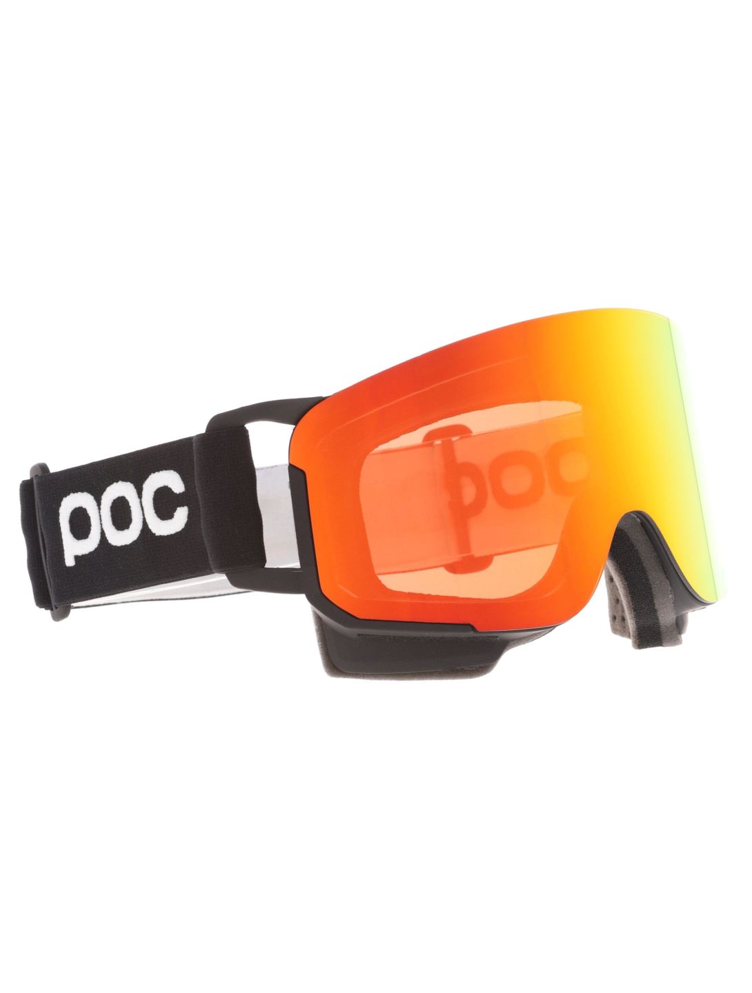 POC, Nexal mascherina da sci unisex Uranium Black / Partly Sunny Orange arancio, nero 