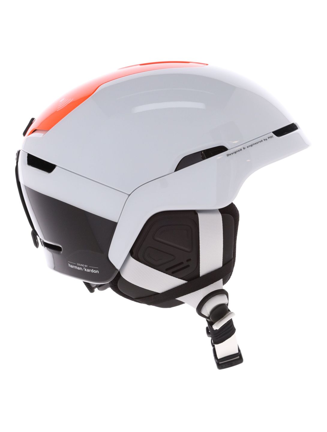 POC, Obex Connect casco unisex Hydrogen White / Fluorescent Orange AVIP arancio, bianco 