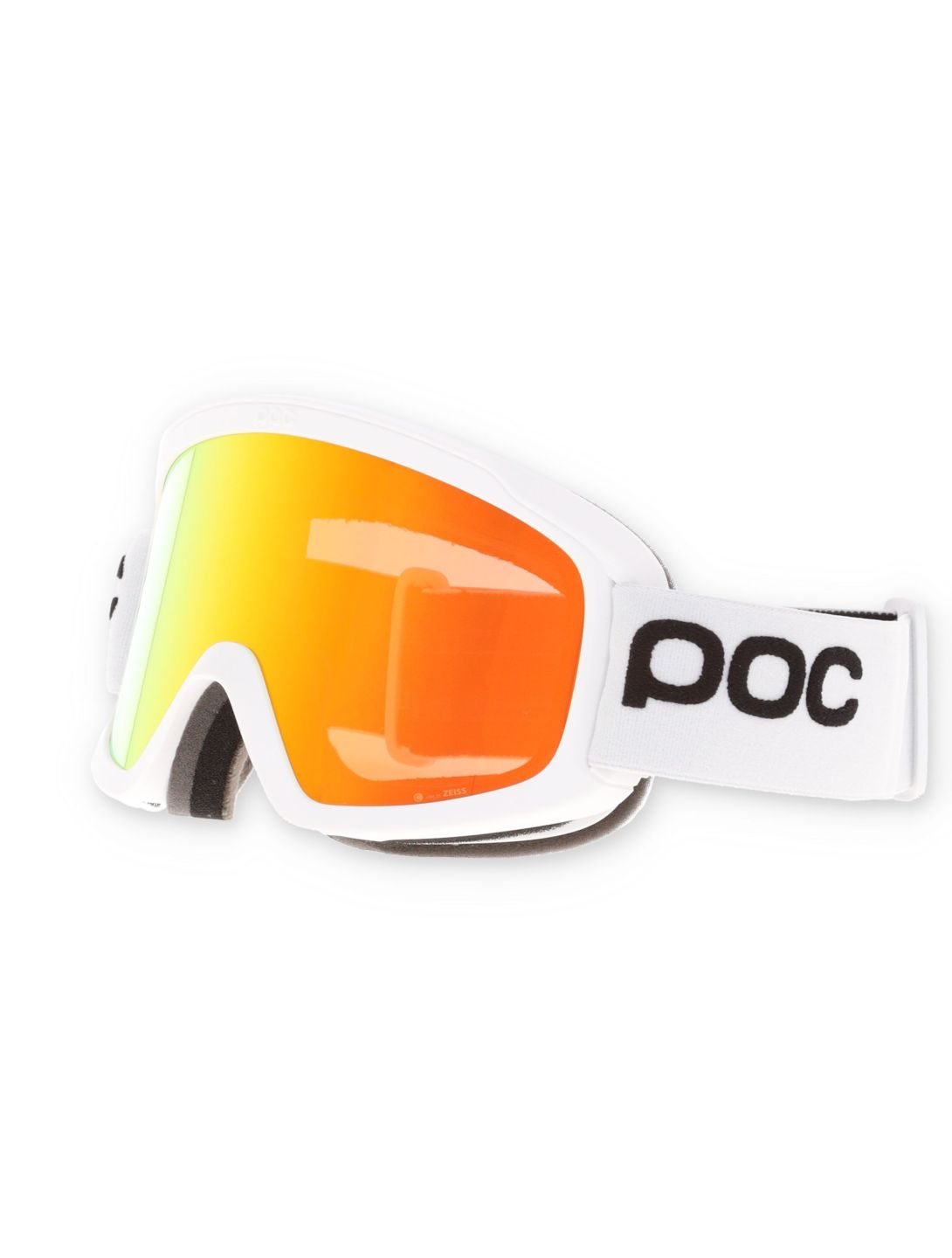 POC, Opsin mascherina da sci unisex Hydrogen White / Partly Sunny Orange arancio, bianco 