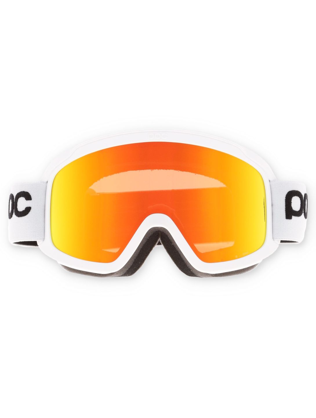 POC, Opsin mascherina da sci unisex Hydrogen White / Partly Sunny Orange arancio, bianco 