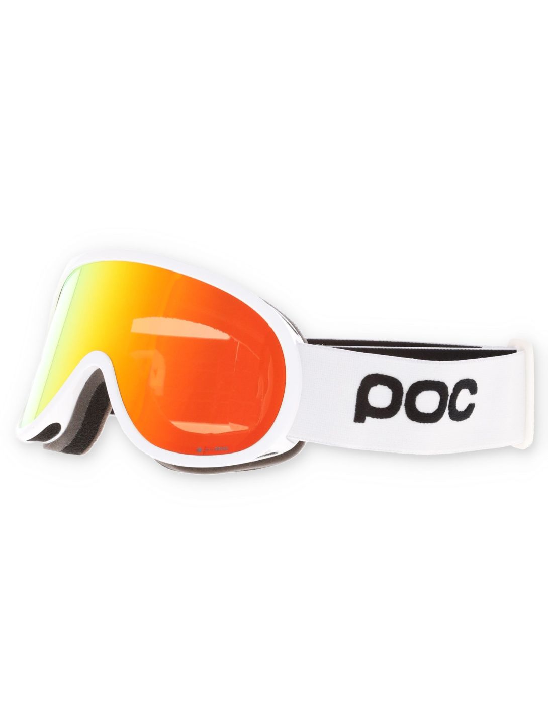 POC, Retina Mid mascherina da sci unisex Hydrogen White / Partly Sunny Orange arancio, bianco 