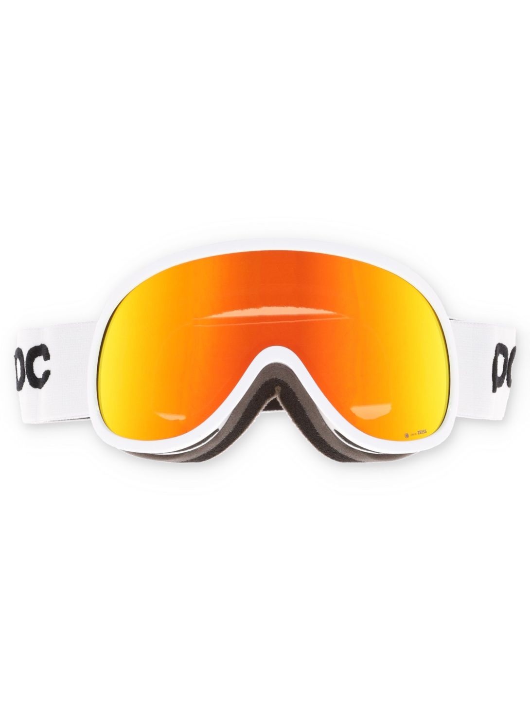 POC, Retina Mid mascherina da sci unisex Hydrogen White / Partly Sunny Orange arancio, bianco 