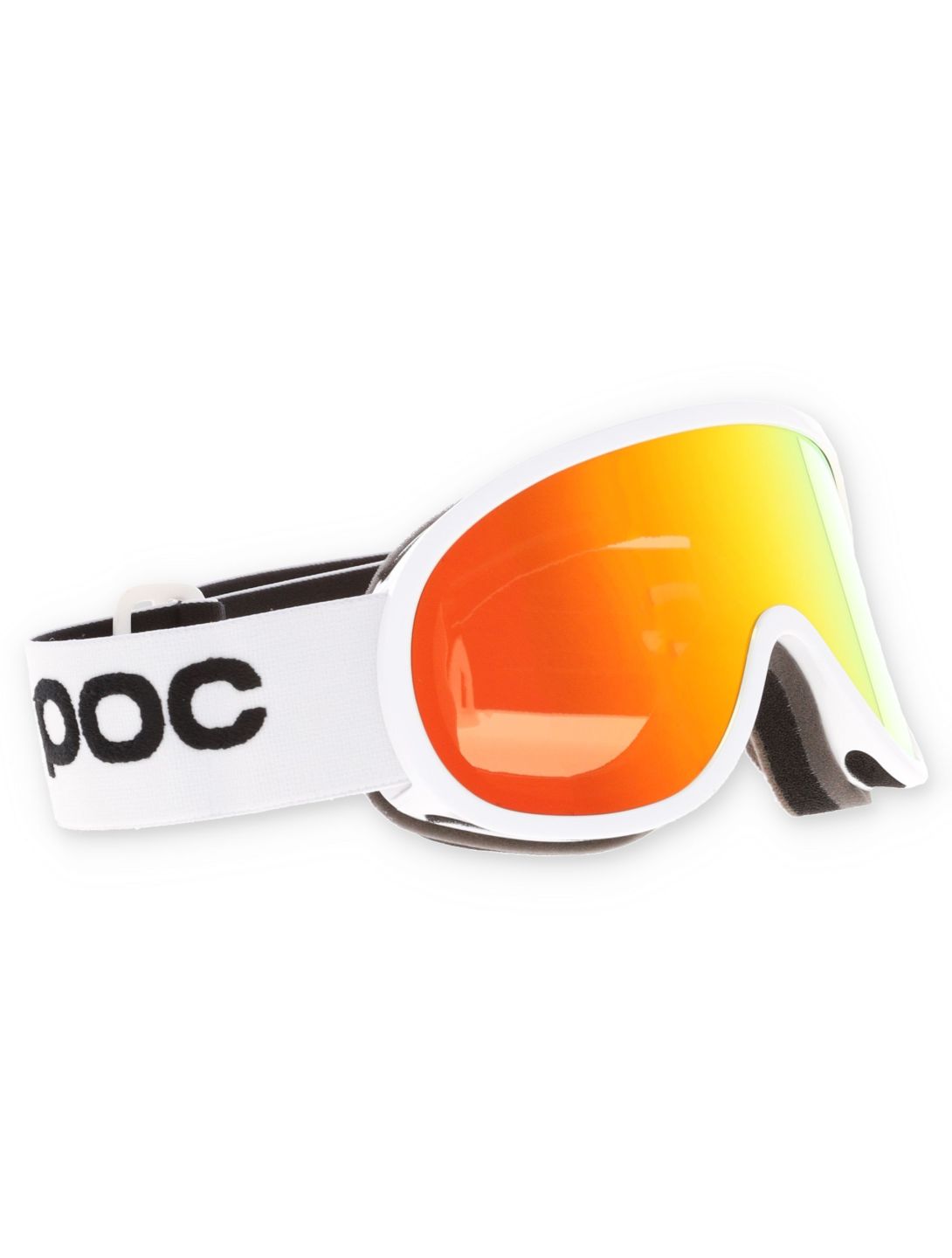 POC, Retina Mid mascherina da sci unisex Hydrogen White / Partly Sunny Orange arancio, bianco 