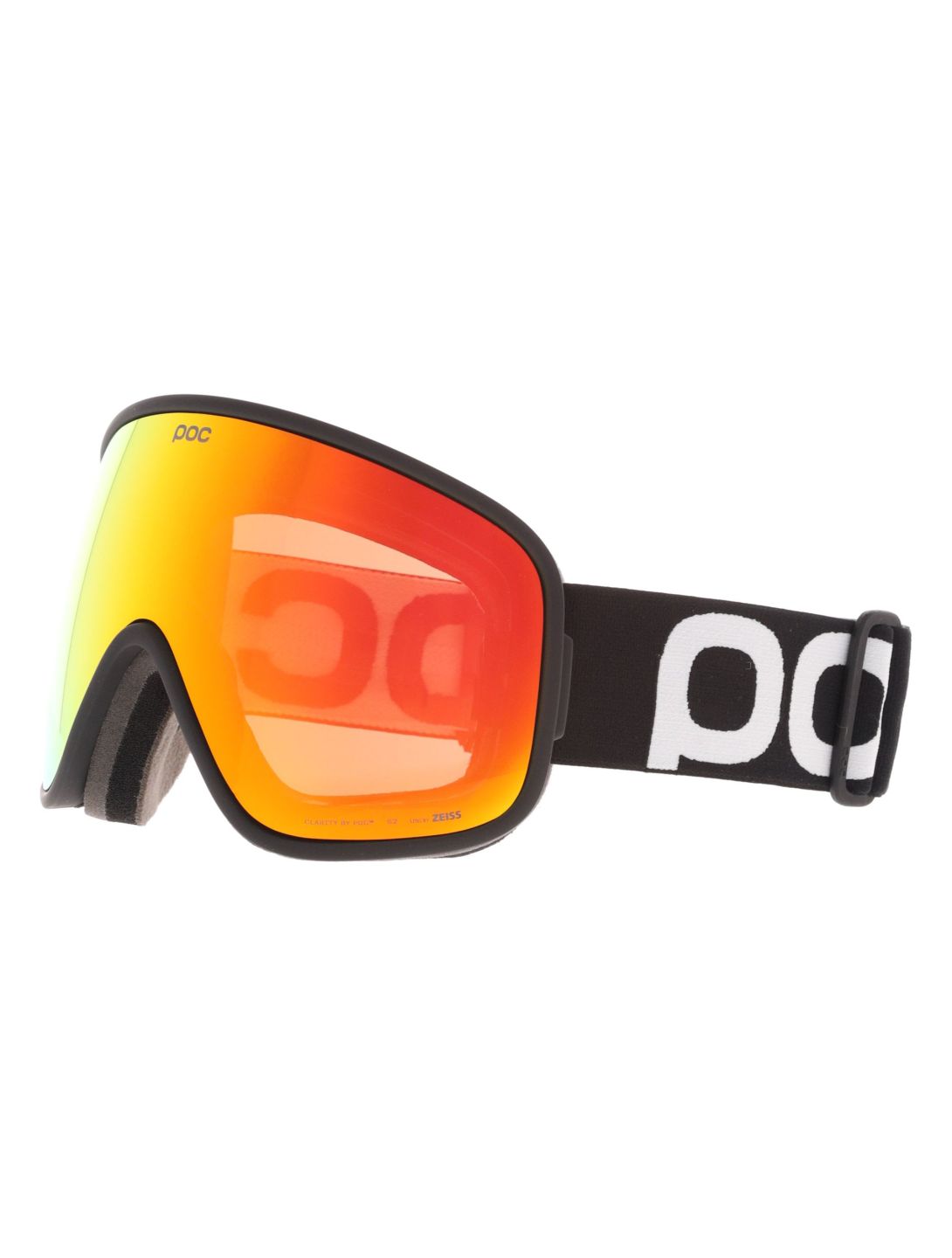 POC, Vitrea mascherina da sci unisex Uranium Black / Partly Sunny Orange arancio, nero 