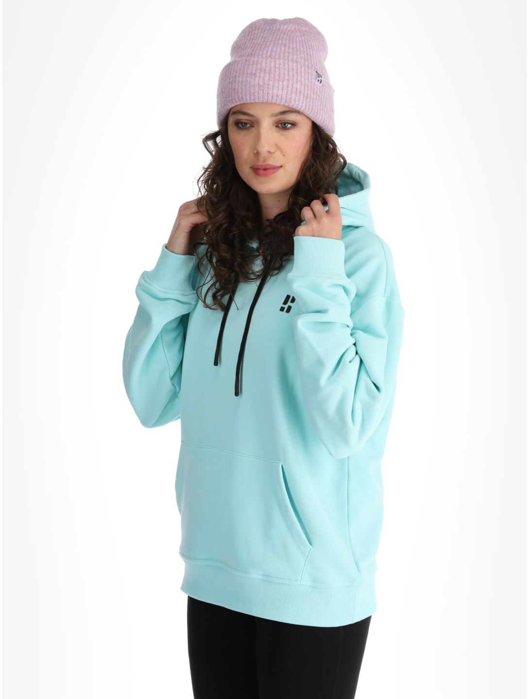 Poederbaas, Arty Hoody felpa donna Mint verde 