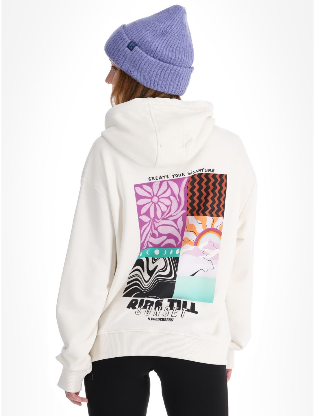 Poederbaas, Arty Hoody felpa donna Off White bianco 