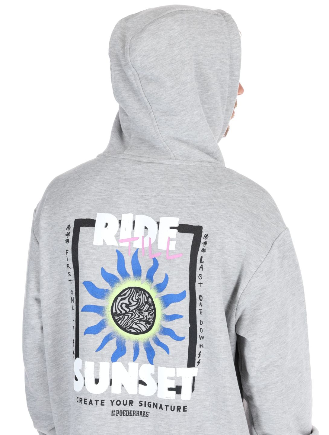 Poederbaas, Arty Hoody felpa uomo Grey grigio 