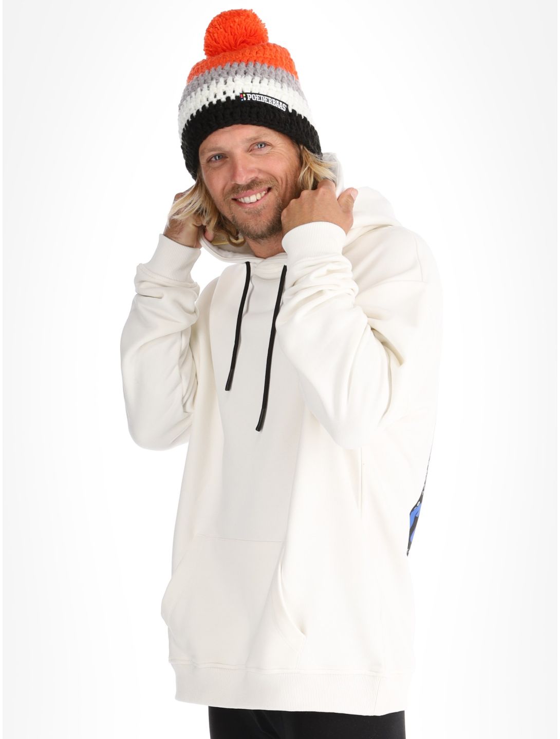 Poederbaas, Arty Hoody felpa uomo Off White bianco 