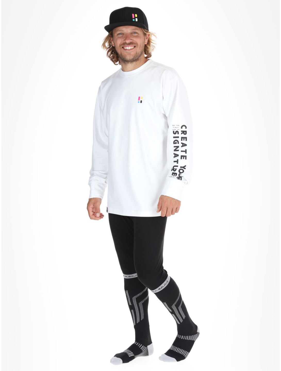 Poederbaas, Arty Longsleeve felpa uomo Off White bianco 