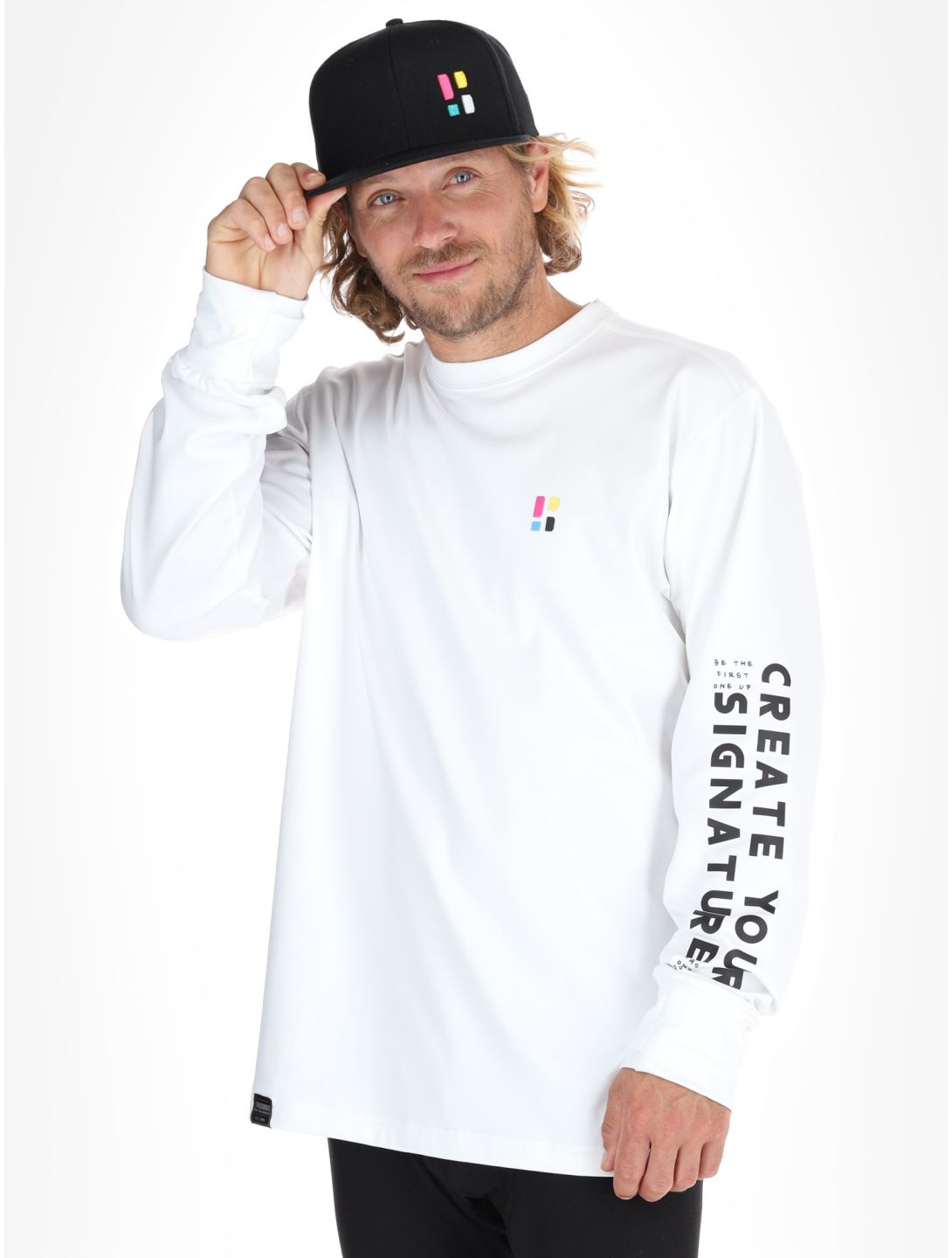 Poederbaas, Arty Longsleeve felpa uomo Off White bianco 