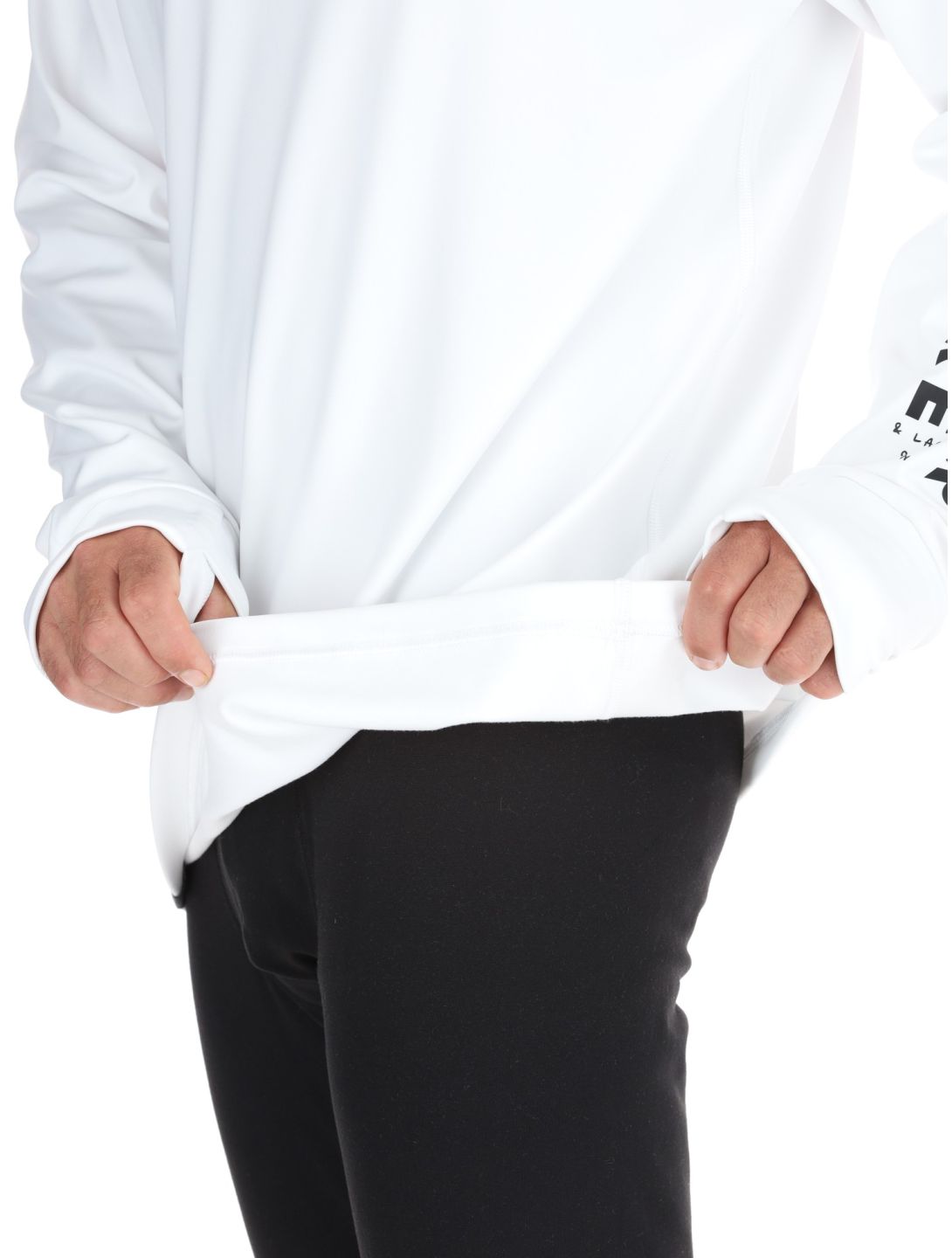 Poederbaas, Arty Longsleeve felpa uomo Off White bianco 