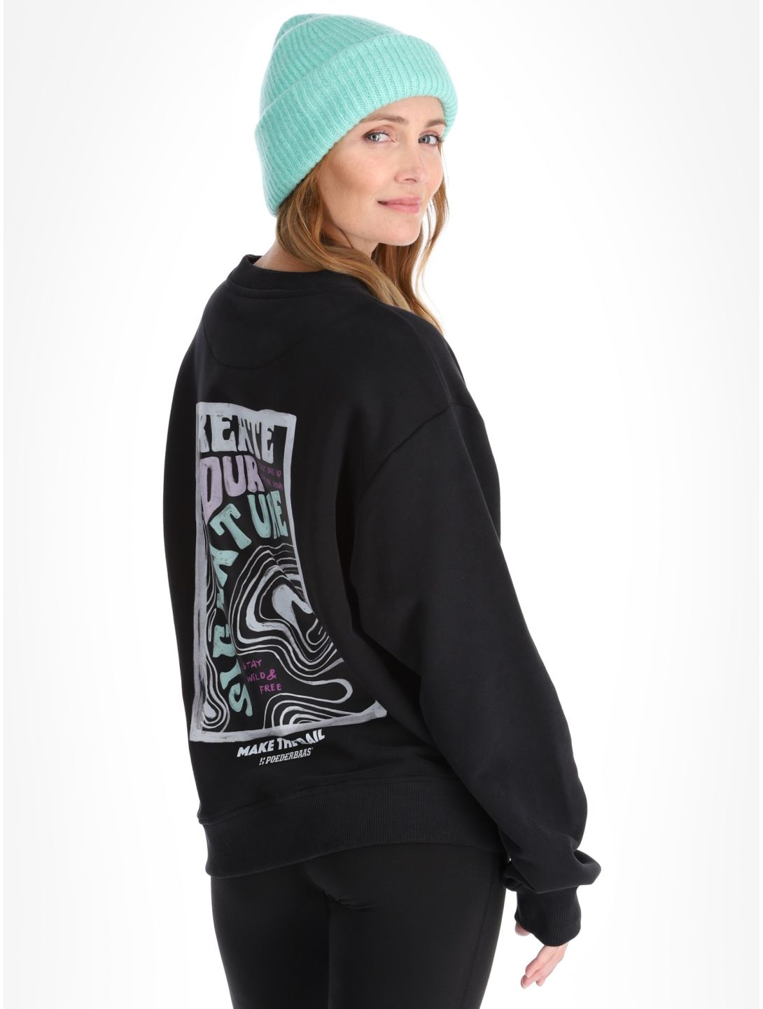 Poederbaas, Arty Sweater felpa donna Black nero 