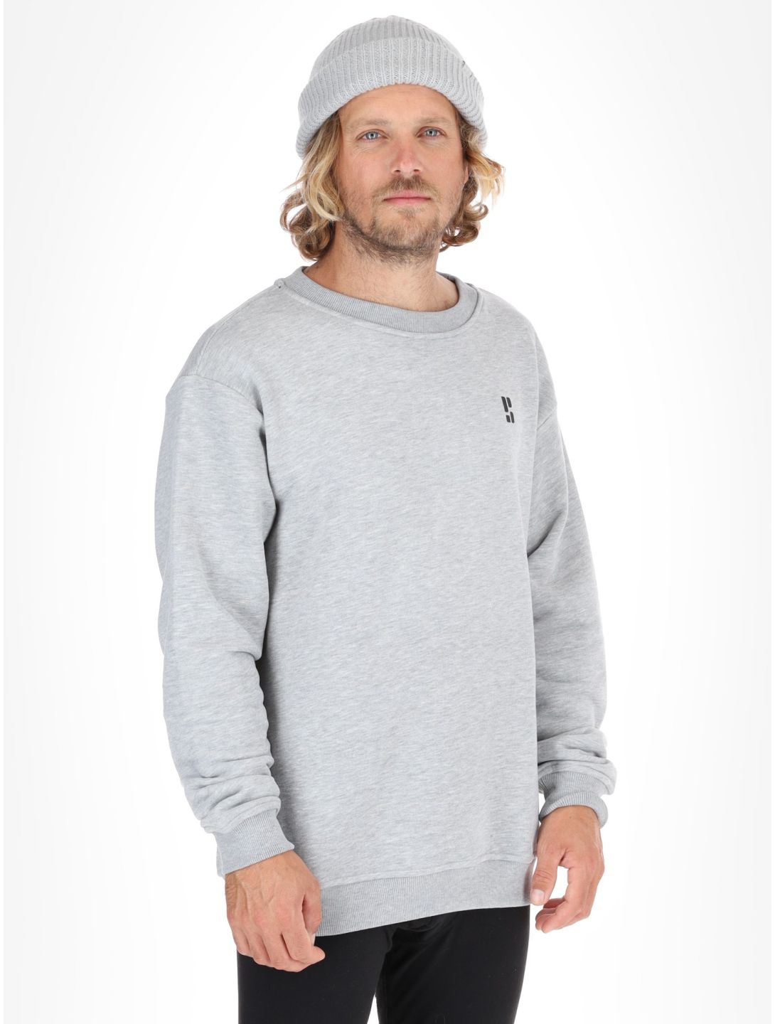 Poederbaas, Arty Sweater felpa uomo Grey grigio 