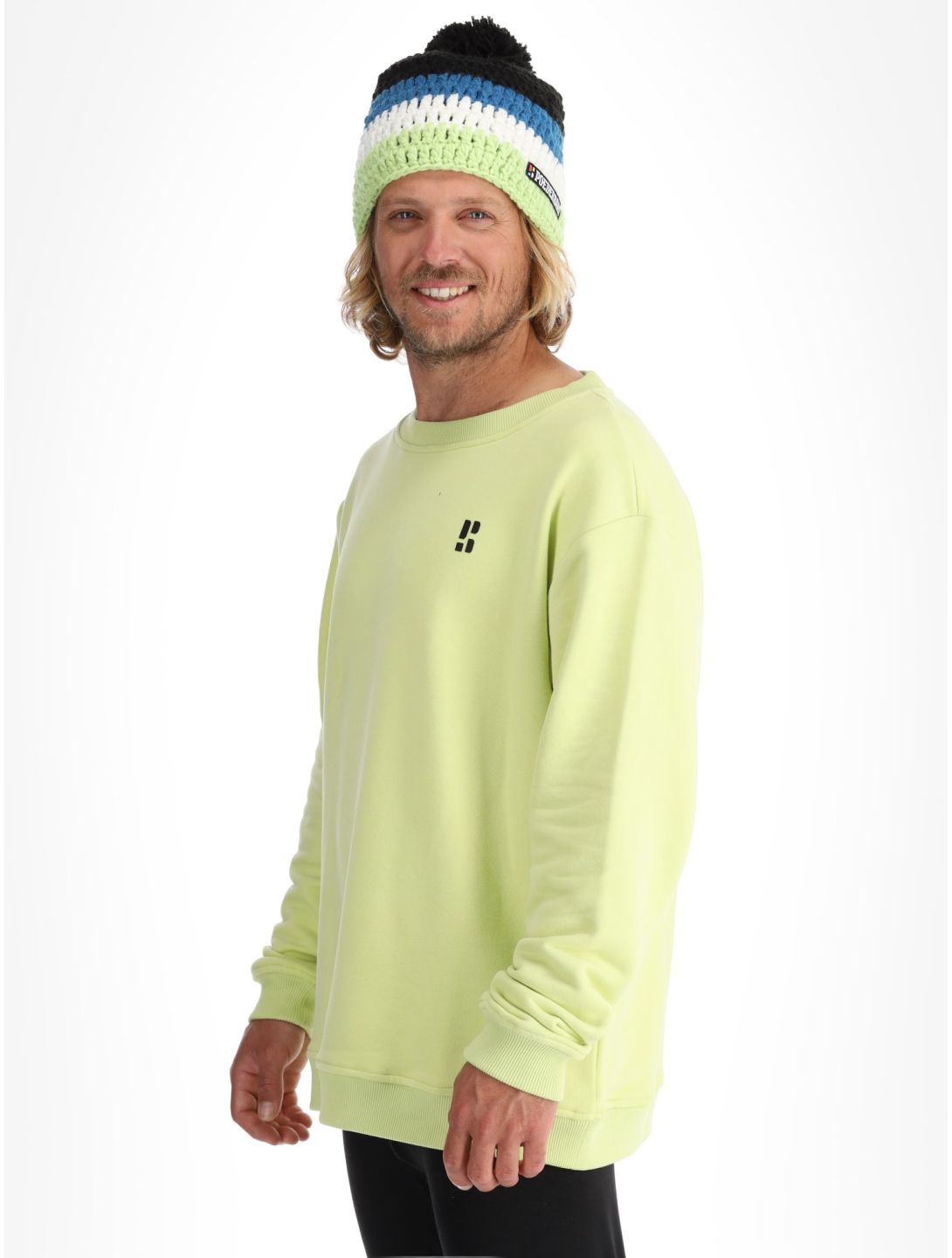 Poederbaas, Arty Sweater felpa uomo Matcha Green verde 