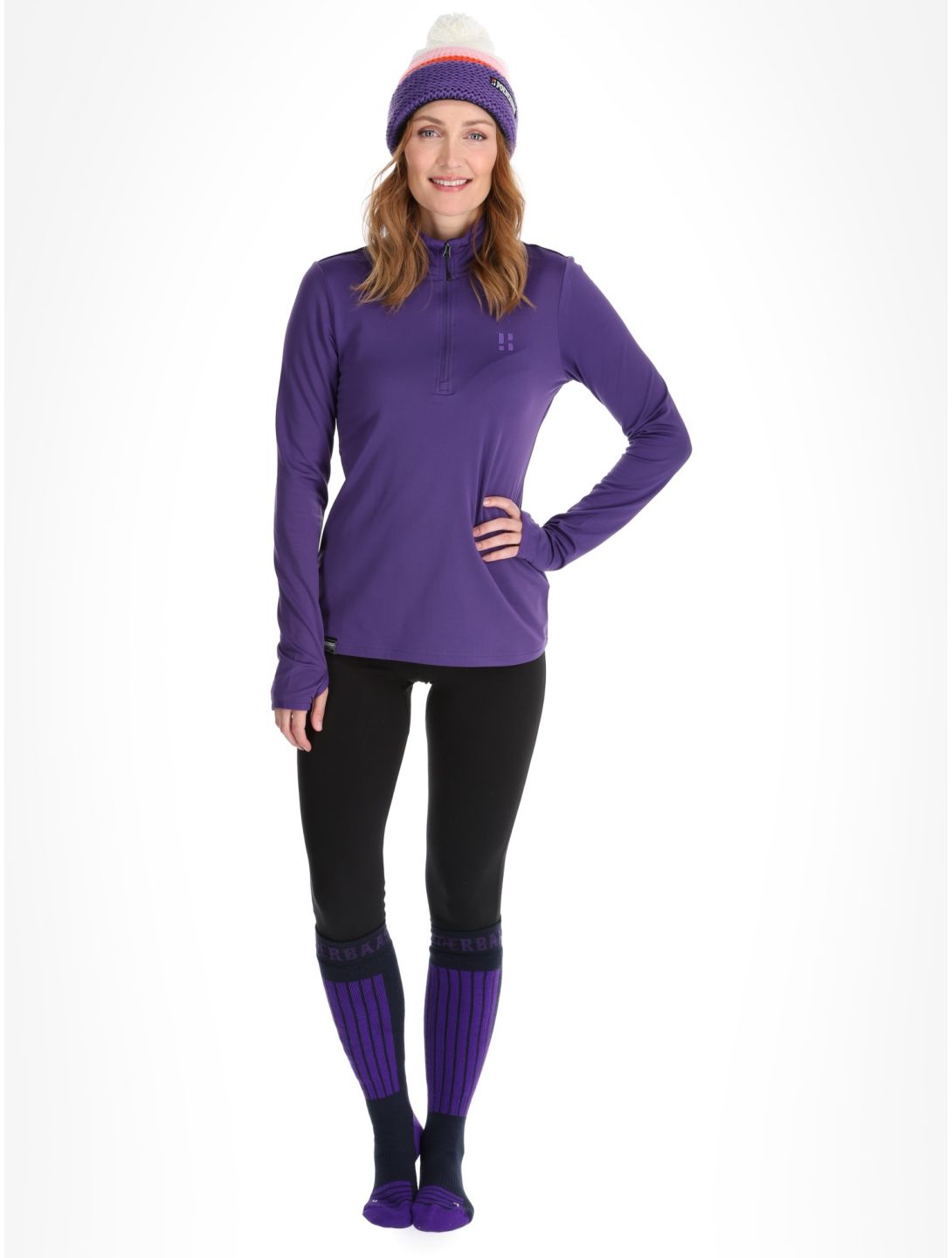 Poederbaas, Four Seasons Lightweight maglione donna Purple viola 