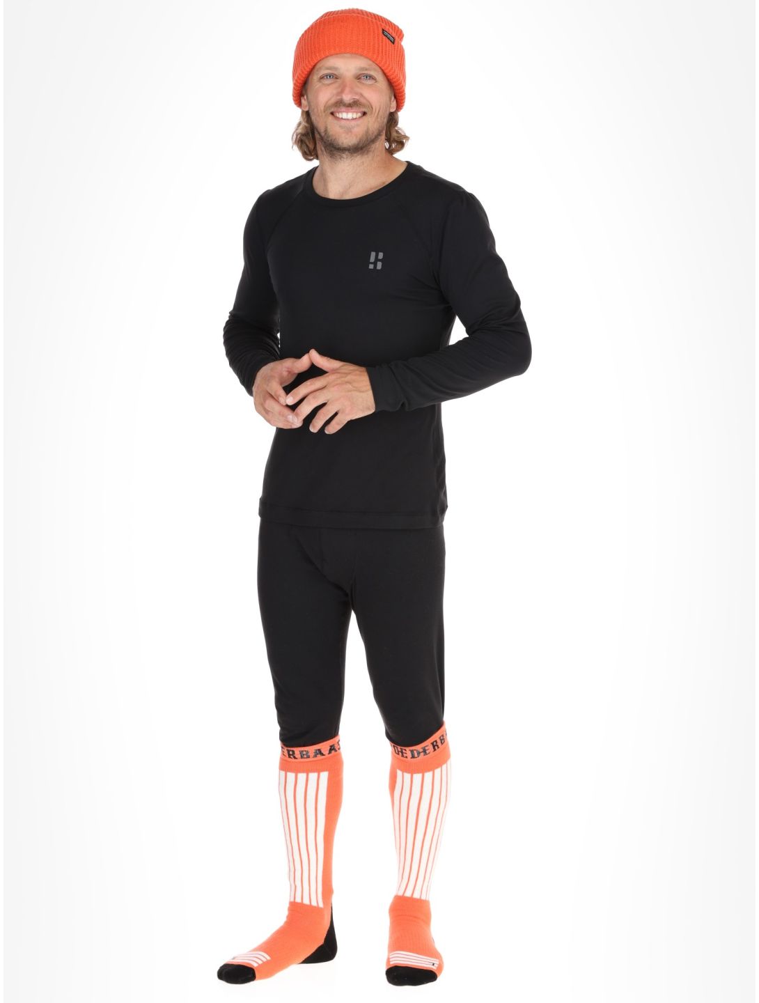 Poederbaas, Lightweight Baselayer maglia termica uomo Black nero 