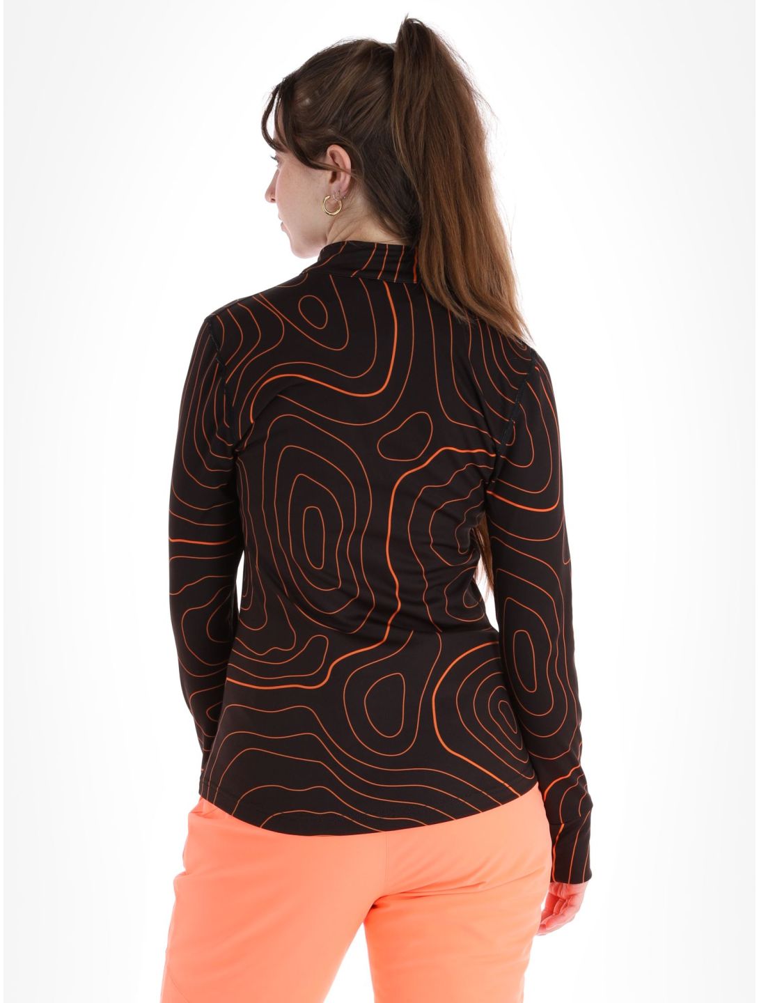 Poederbaas, Maps maglione donna Black Orange arancio, nero 