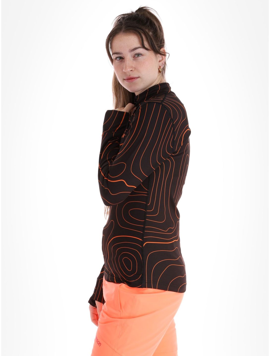 Poederbaas, Maps maglione donna Black Orange arancio, nero 