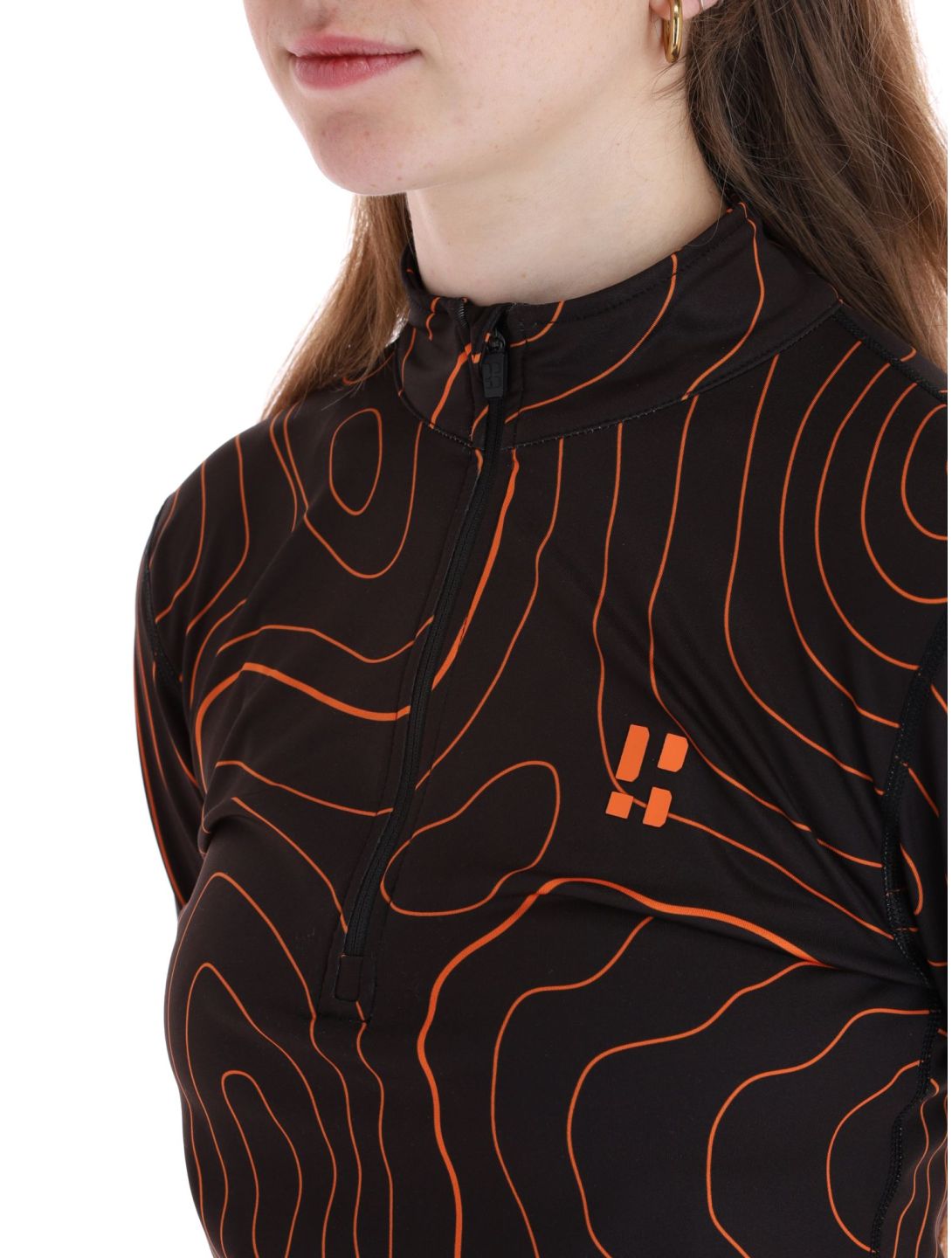 Poederbaas, Maps maglione donna Black Orange arancio, nero 