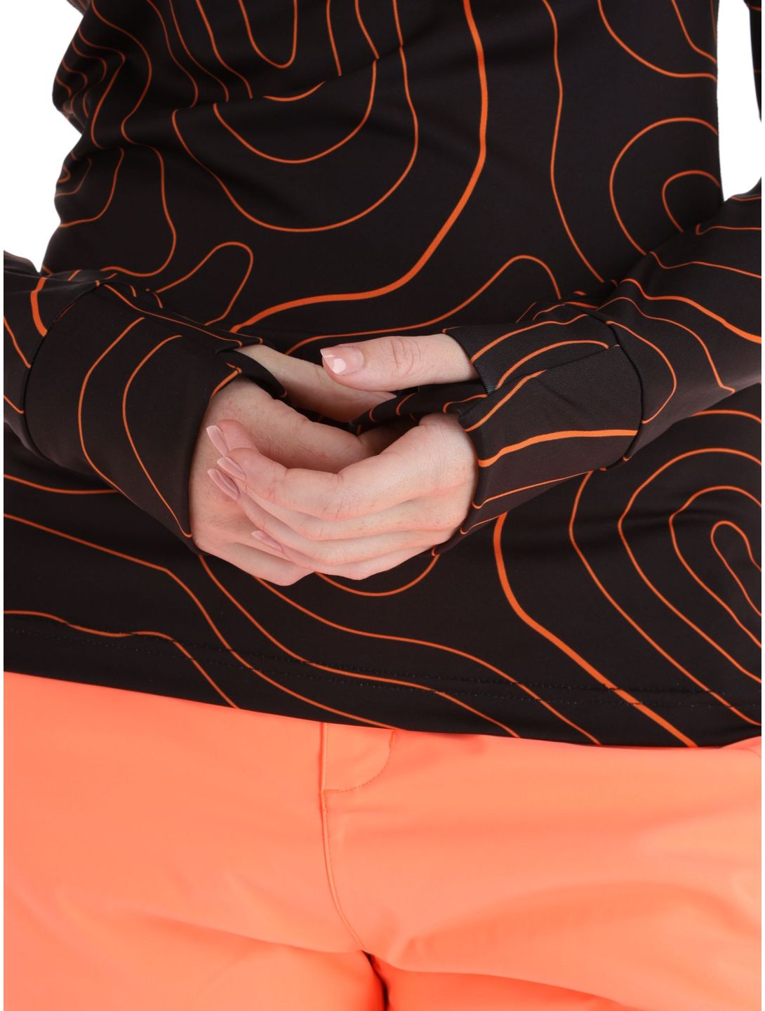 Poederbaas, Maps maglione donna Black Orange arancio, nero 