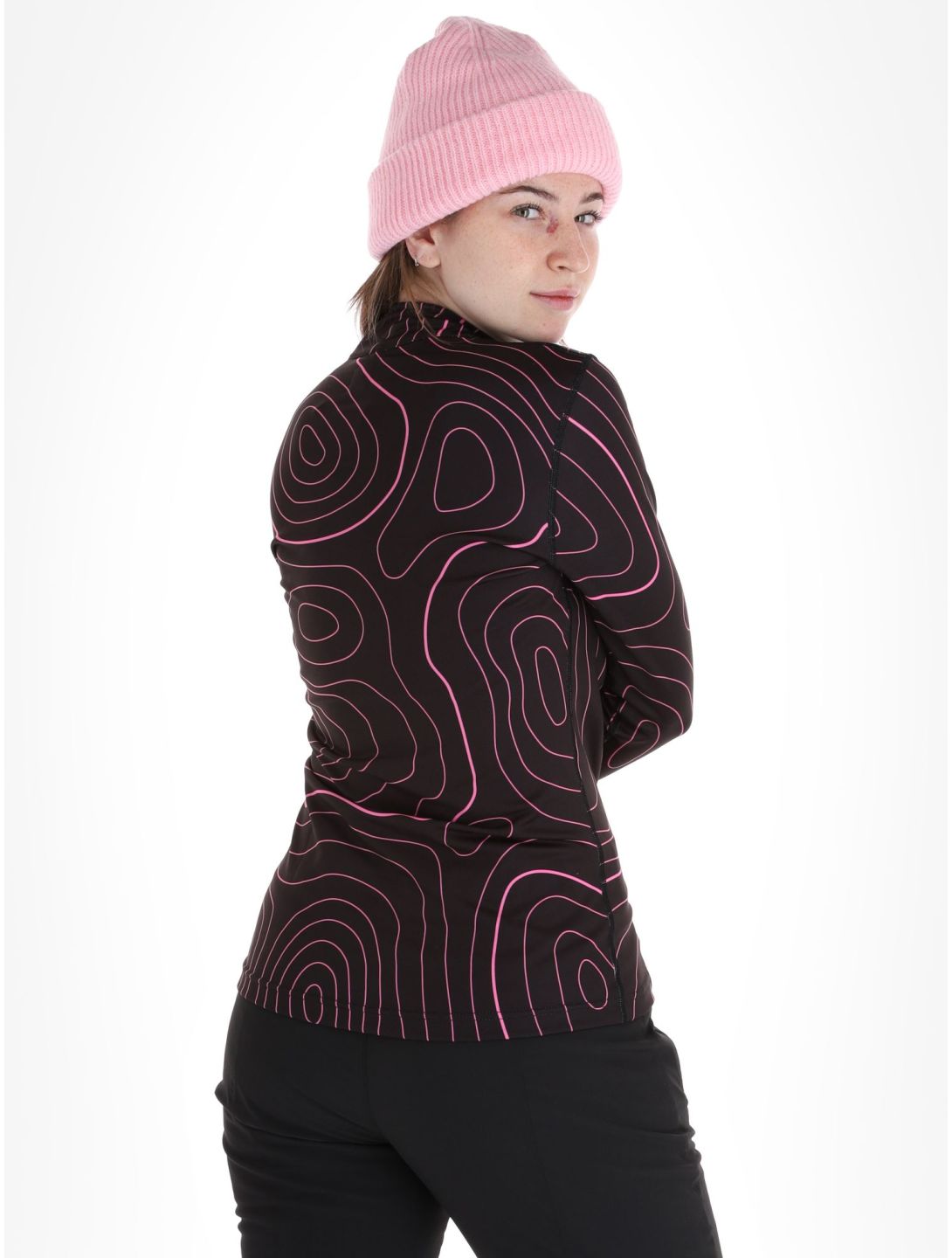 Poederbaas, Maps maglione donna Black Pink nero, rosa 