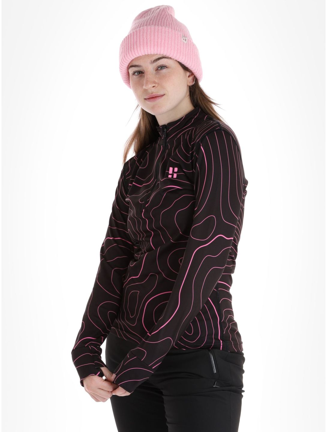 Poederbaas, Maps maglione donna Black Pink nero, rosa 