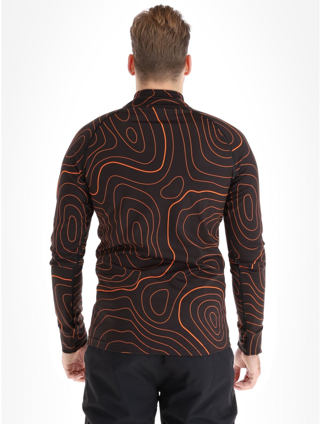 Poederbaas, Maps maglione uomo Black Orange arancio, nero 