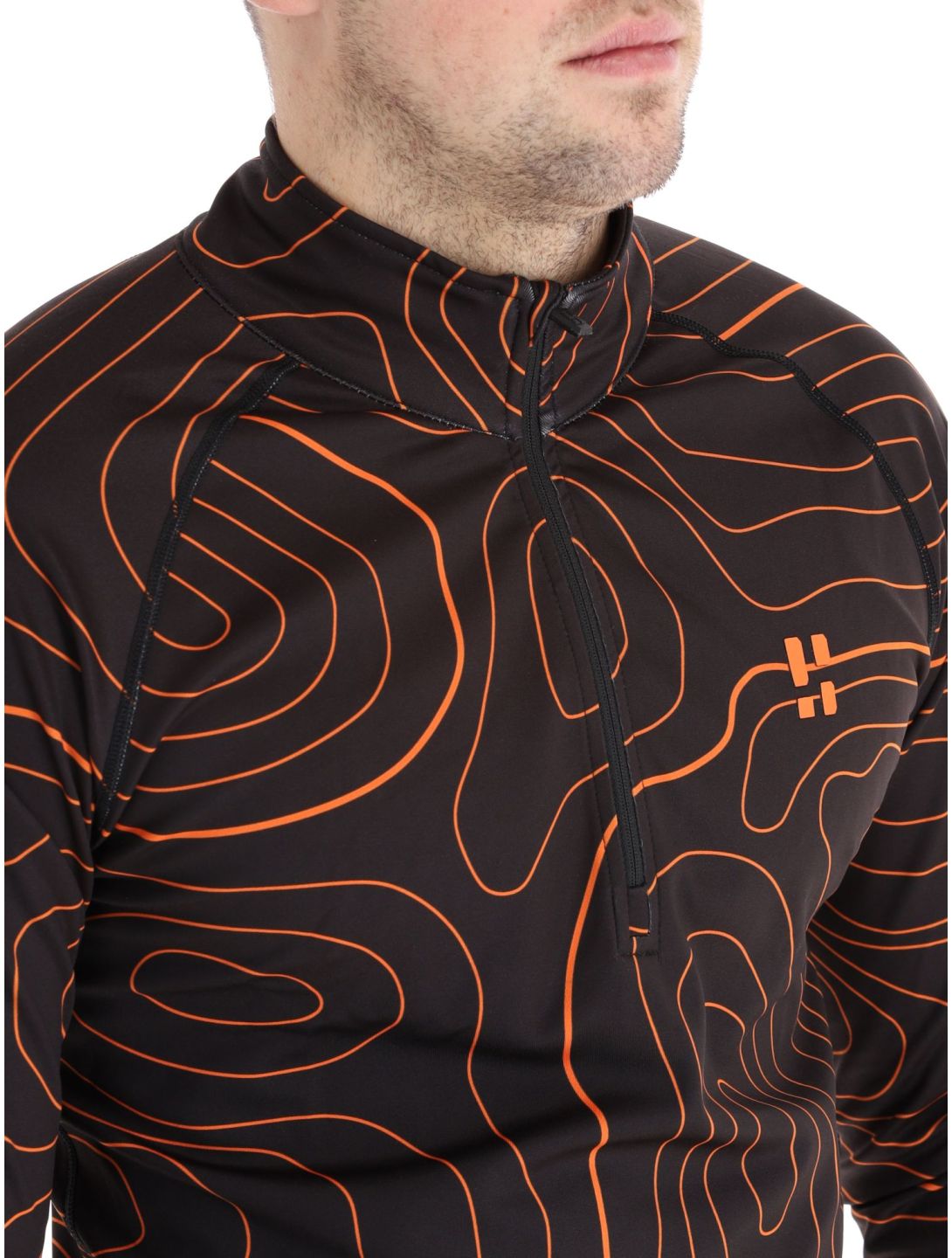 Poederbaas, Maps maglione uomo Black Orange arancio, nero 