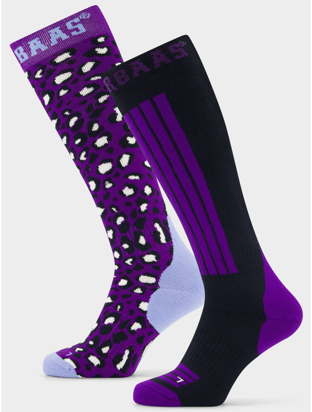 Poederbaas, Panther Ski Socks 2-pack calzini da sci 2-pack unisex Purple Multi multicolorato, viola 