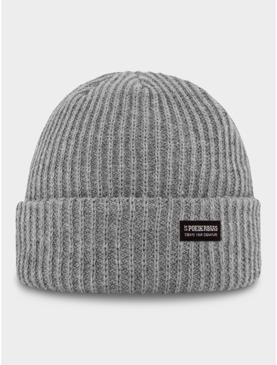 Poederbaas, Royal Rib Beanie cappello unisex Grey grigio 