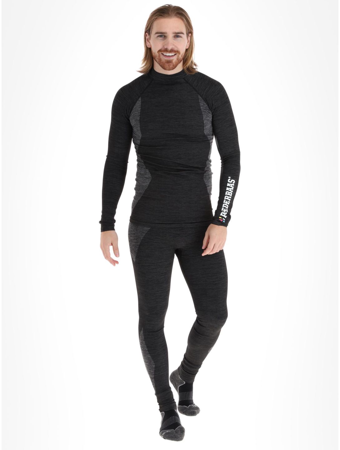 Poederbaas, Technical Thermo Longsleeve maglia termica uomo Black nero 