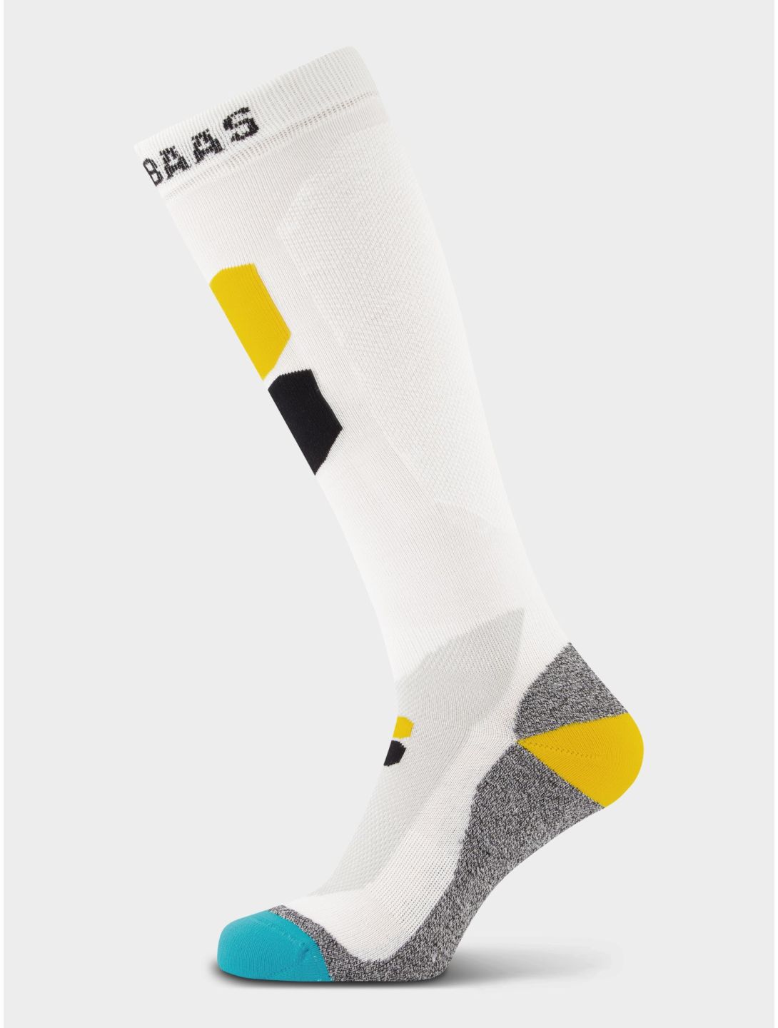 Poederbaas, Technical Ski Socks Bamboo Freeride calzini da sci unisex White bianco 