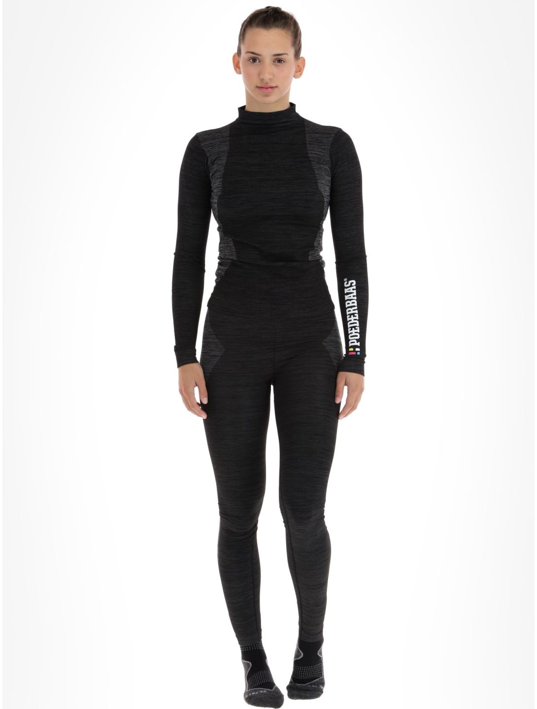 Poederbaas, Technical Thermo Shirt Longsleeve maglia termica donna Black nero 