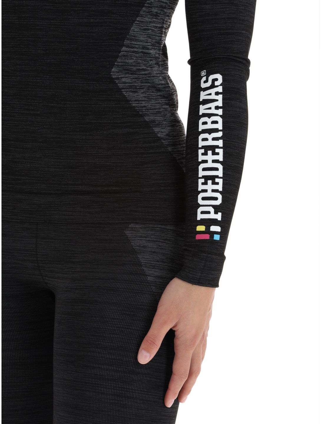 Poederbaas, Technical Thermo Shirt Longsleeve maglia termica donna Black nero 