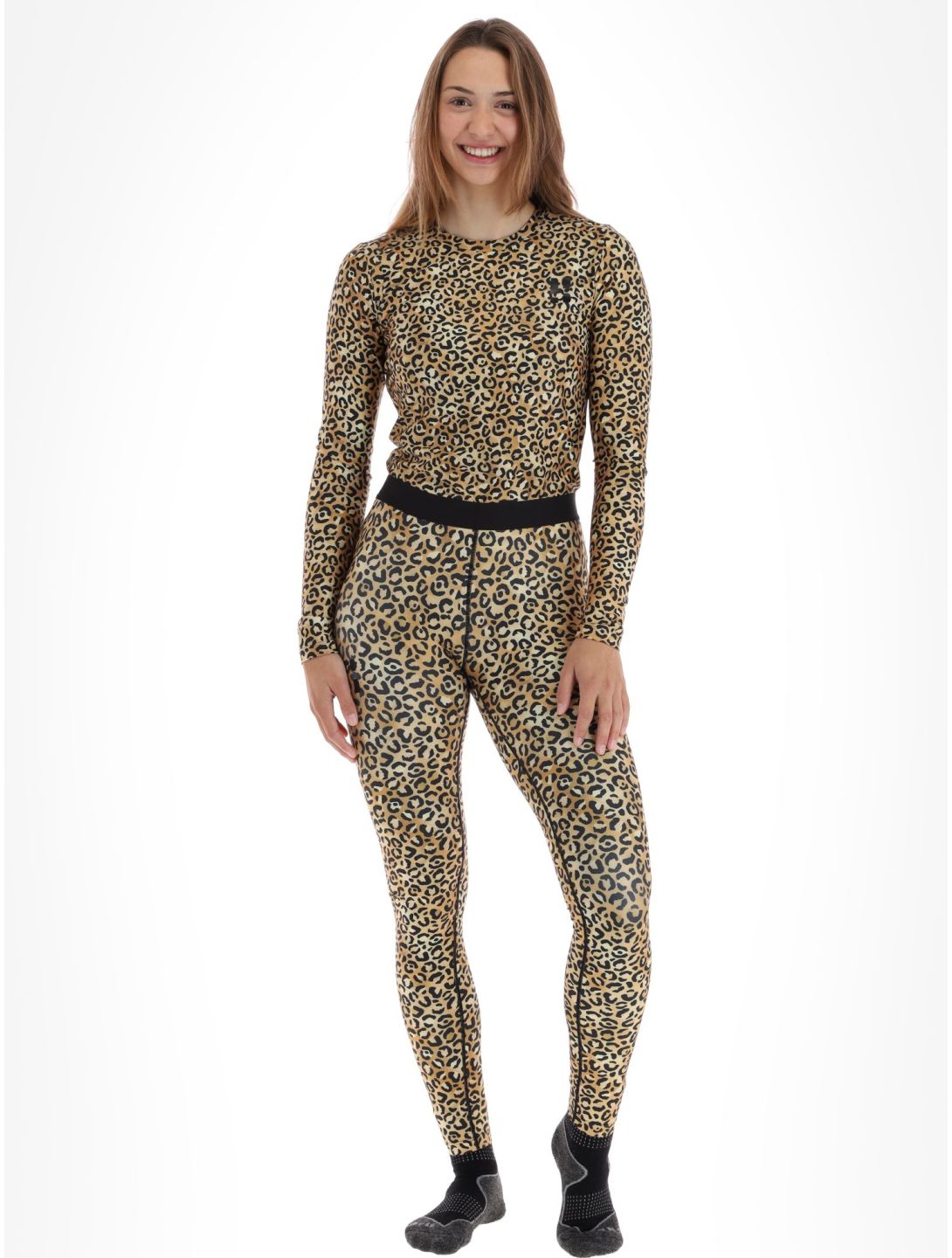 Poederbaas, Thermo Animal pantaloni termici donna Panther Brown marrone 