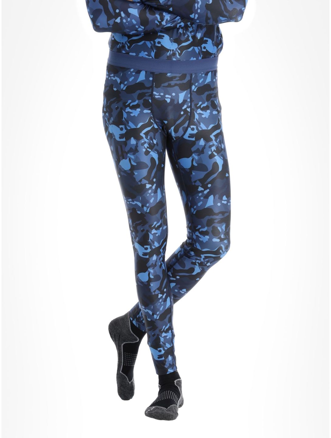 Poederbaas, Thermo Camo pantaloni termici uomo Navy blu 