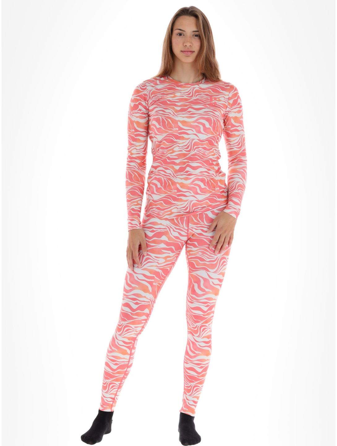 Poederbaas, Thermo Animal maglia termica donna Zebra Pink rosa 