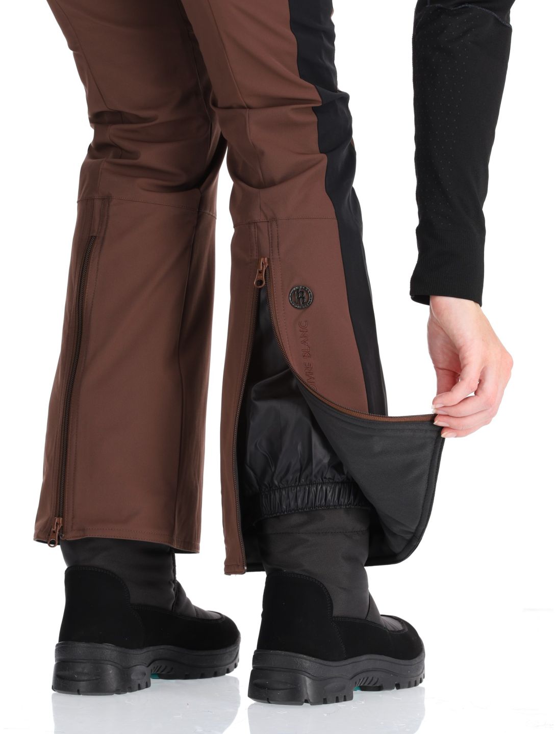 Poivre Blanc, Luxe Sport 24PBH0822/WO pantaloni da sci donna Choco Brown / Black marrone, nero 