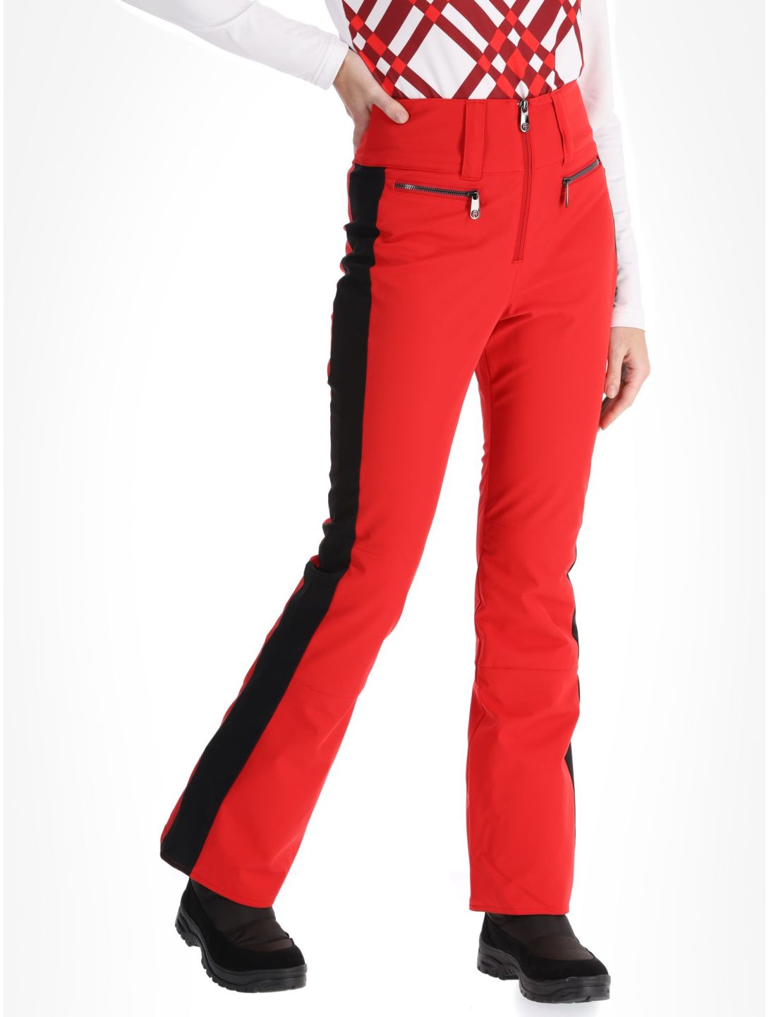 Poivre Blanc, Luxe Sport 24PBH0822/WO pantaloni da sci donna Scarlet Red / Black nero, rosso 