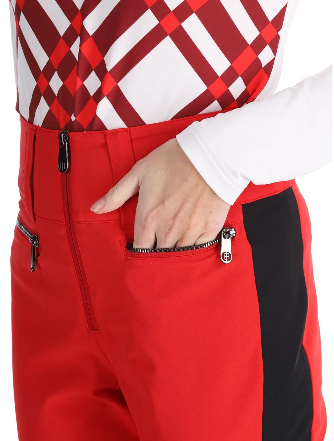 Poivre Blanc, Luxe Sport 24PBH0822/WO pantaloni da sci donna Scarlet Red / Black nero, rosso 