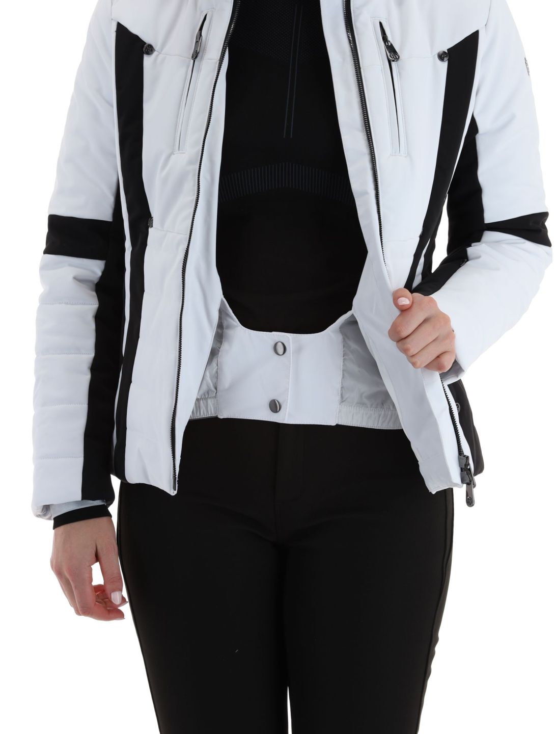 Poivre Blanc, Luxe Sport Line W23-0804-WO giacca sci donna White / Black bianco, nero 