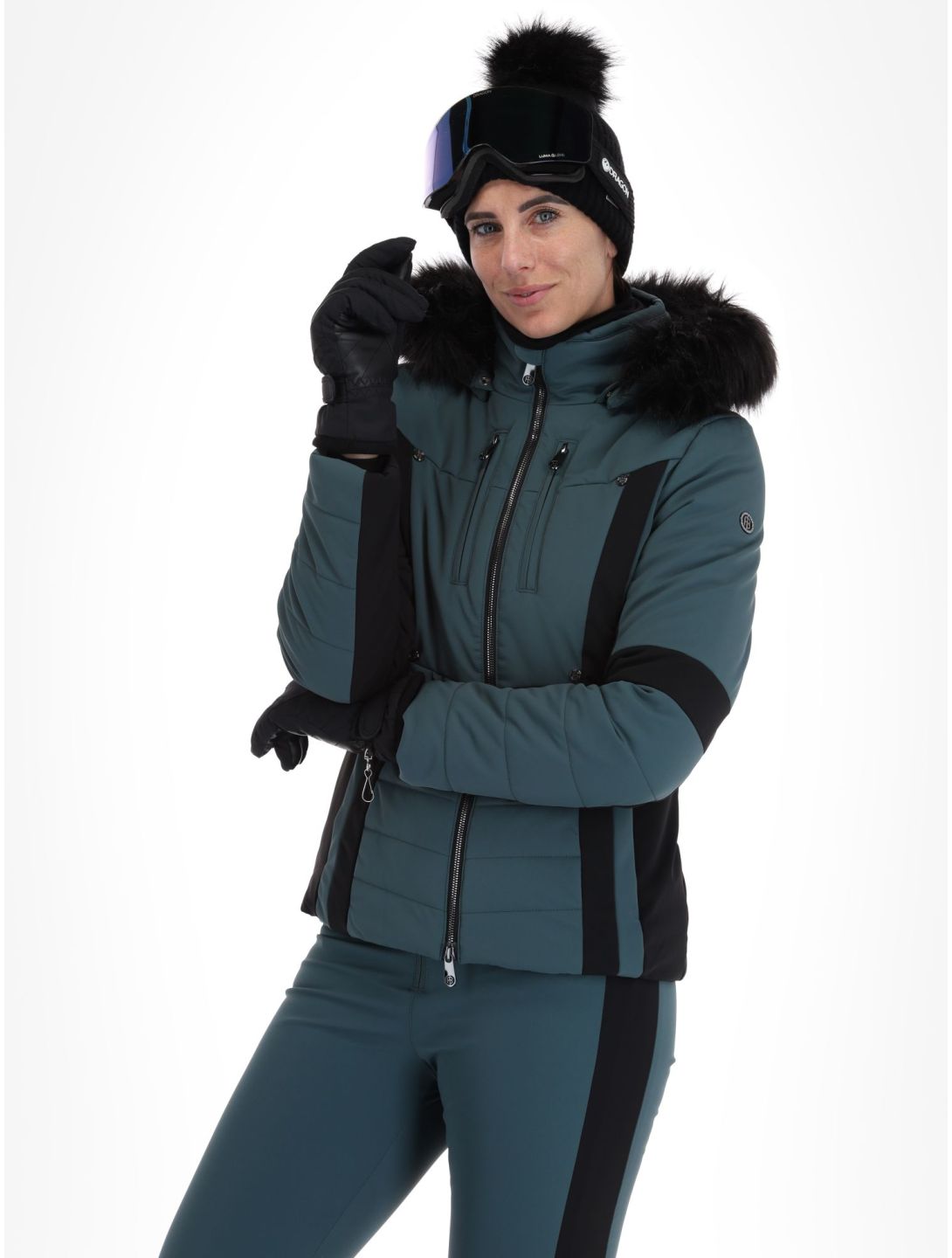 Poivre Blanc, Luxe Sport Line W23-0804-WO giacca sci donna Ever Green / Black nero, verde 