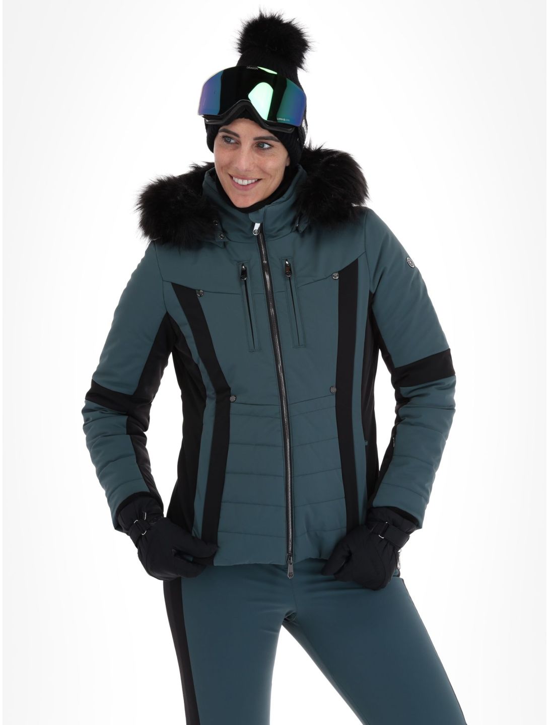 Poivre Blanc, Luxe Sport Line W23-0804-WO giacca sci donna Ever Green / Black nero, verde 