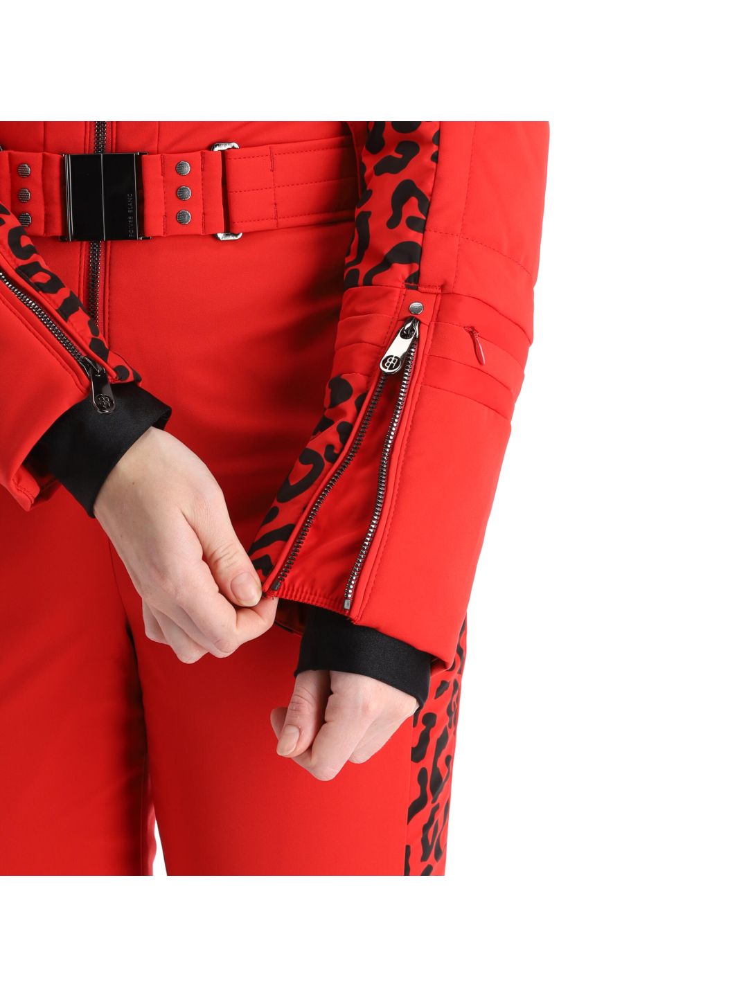 Poivre Blanc, Stretch Ski Overall completo sci donna leopard scarlet rosso 