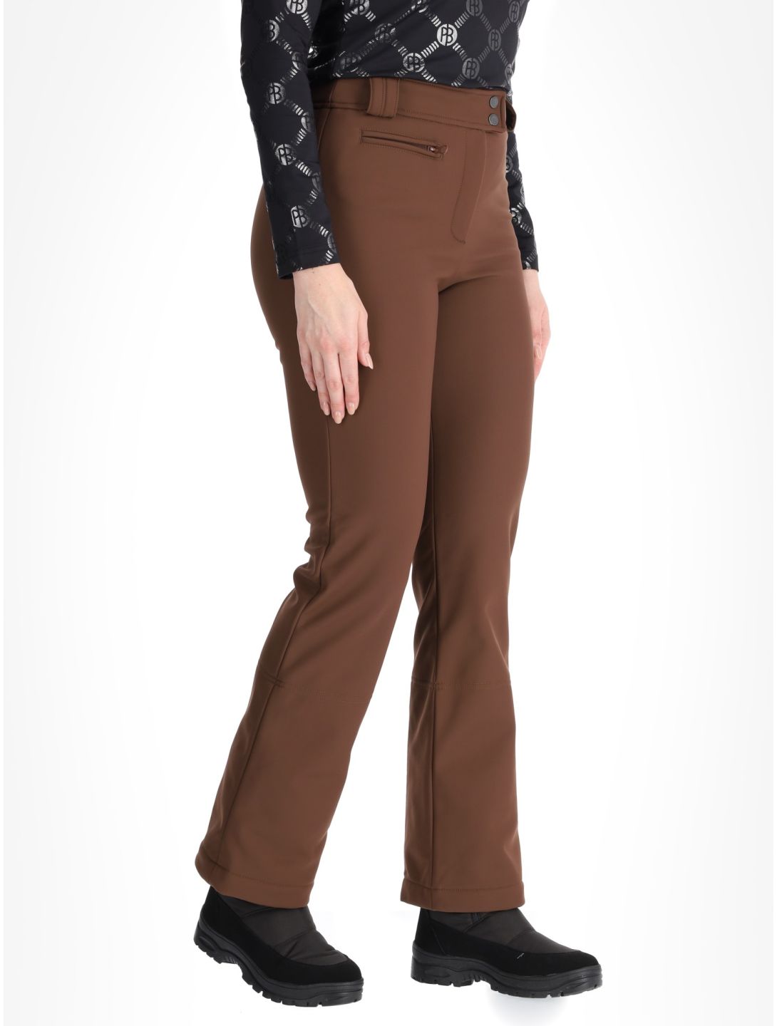 Poivre Blanc, Traditional 24PBH1120/WO/A pantaloni da sci softshell donna Choco Brown marrone 