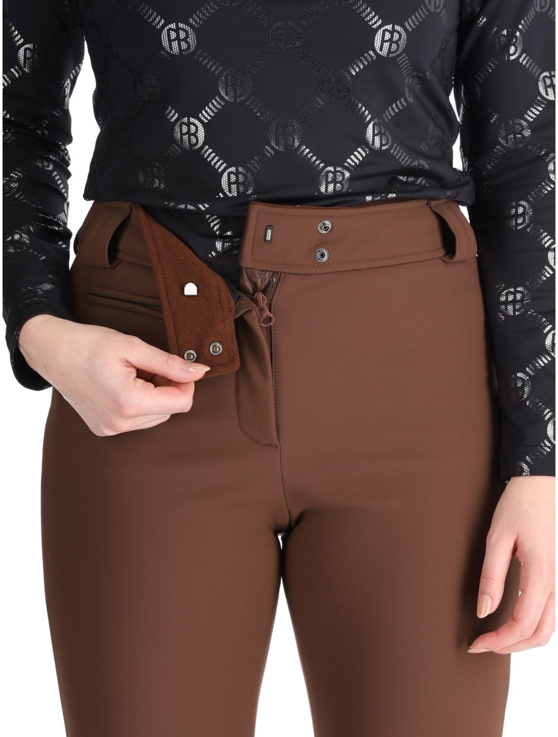 Poivre Blanc, Traditional 24PBH1120/WO/A pantaloni da sci softshell donna Choco Brown marrone 