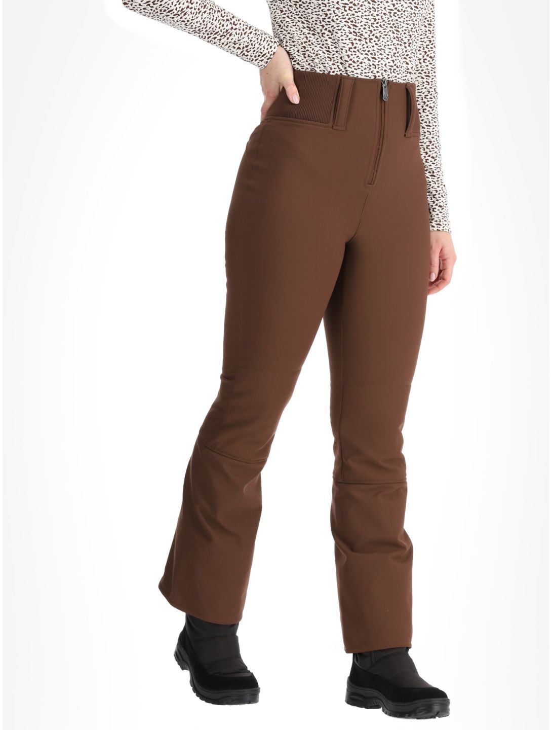 Poivre Blanc, Traditional 24PBH1121/WO/A pantaloni da sci softshell donna Choco Brown marrone 