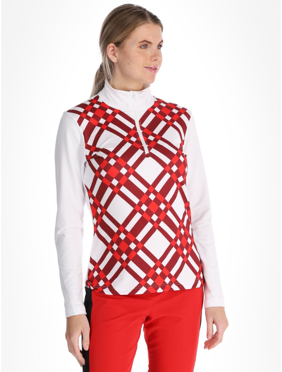 Poivre Blanc, Traditional 24PBH1940/WO/C maglione donna Cross Scarlet Red rosso 