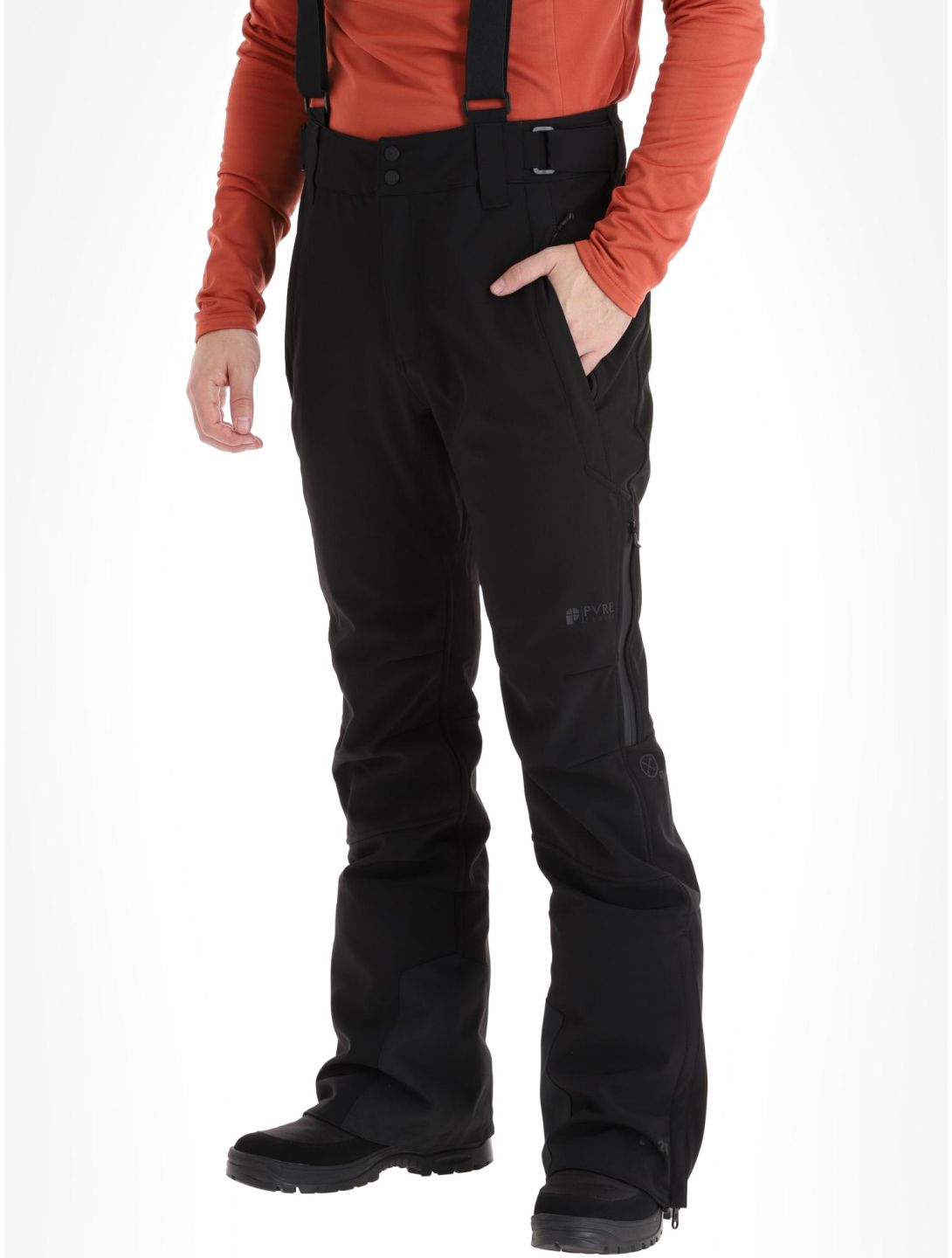 Protest, Hollow pantaloni da sci softshell uomo True Black nero 